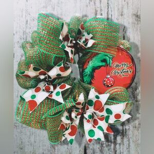 Handcrafted Festive Christmas Wreath - Grinch